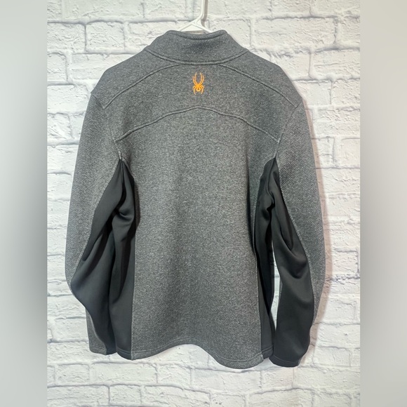 Spyder Gray and Teal Half Zip Pullover, sz XL - Picture 4 of 4